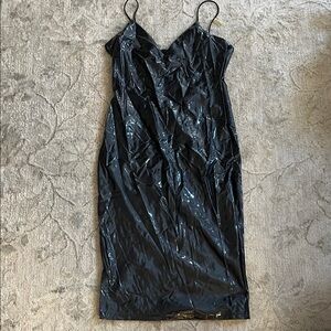SHEIN Glossy faux leather Dress
